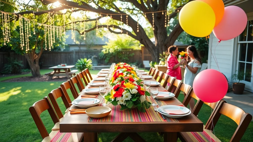 inviting festive atmosphere setup