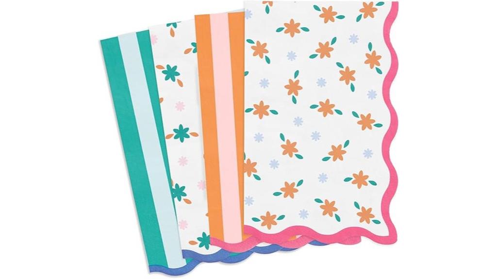 italian floral stripe napkins