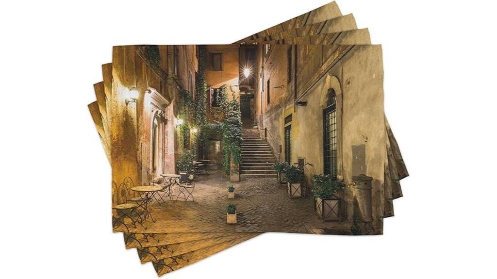 italian themed placemats set