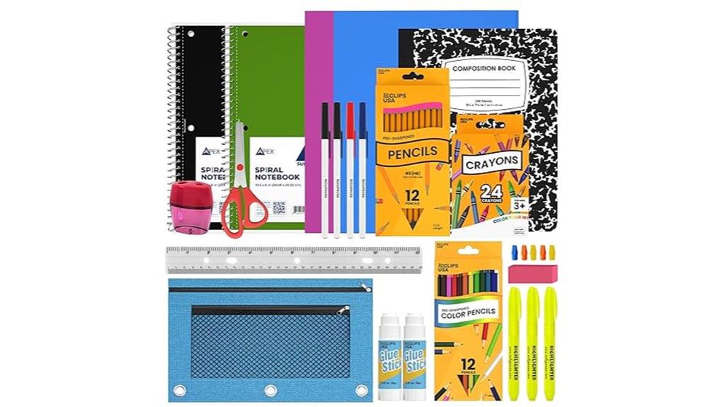 kids school supplies bundle