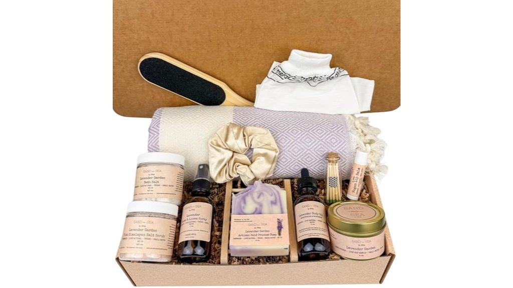 lavender scented bath set