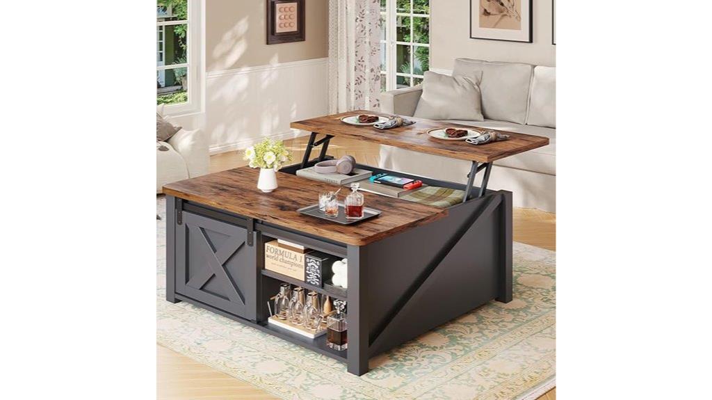 lift top storage table
