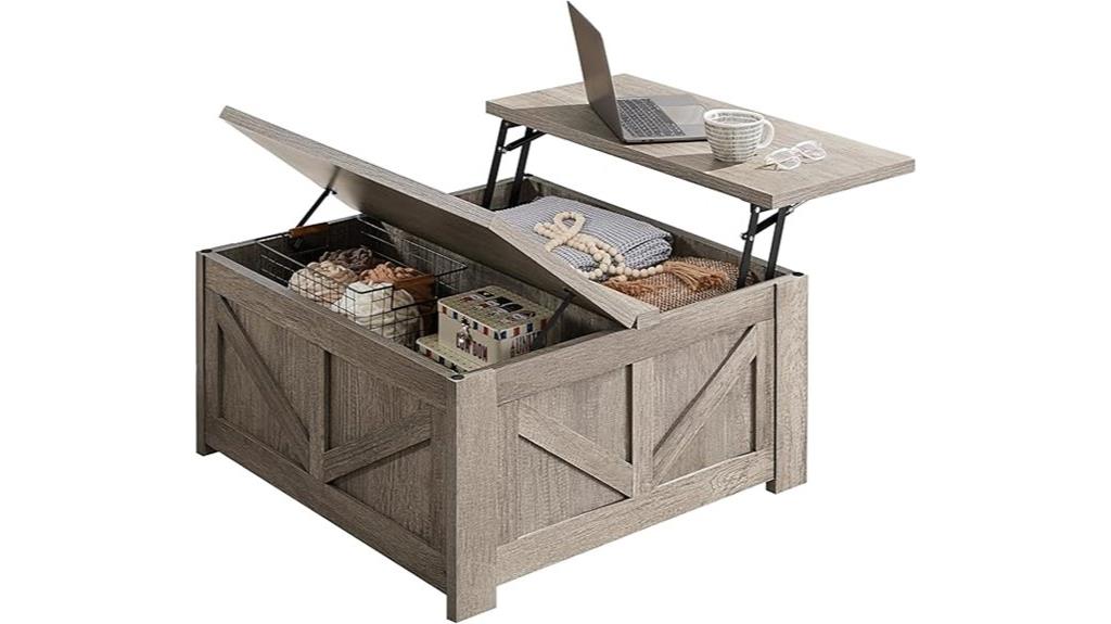 lift top storage table