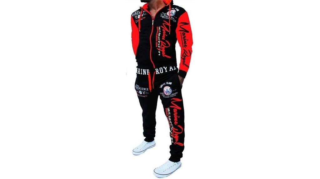men s hooded tracksuit set