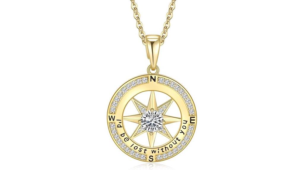 mkhhy women s compass necklace