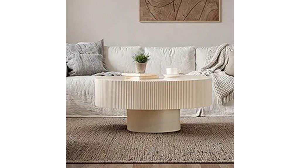 modern white coffee table