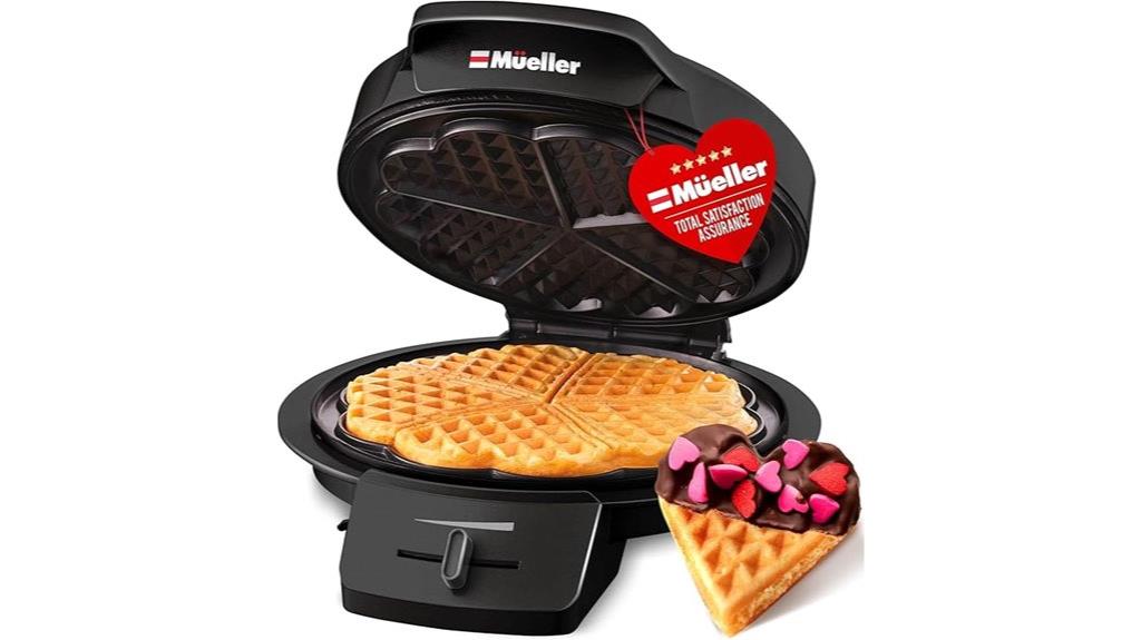 mueller heart shaped waffle maker
