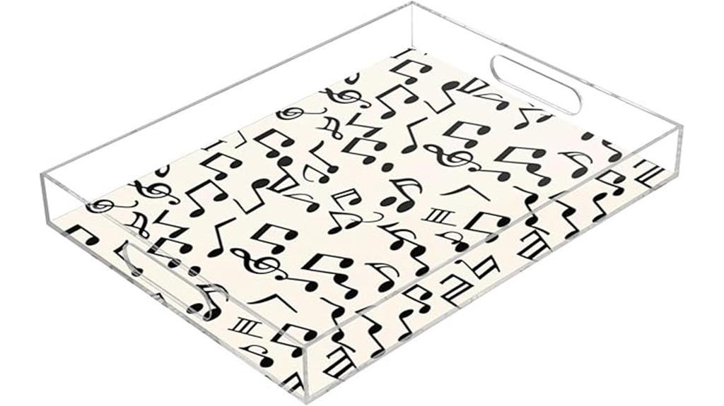 musical note decorative tray