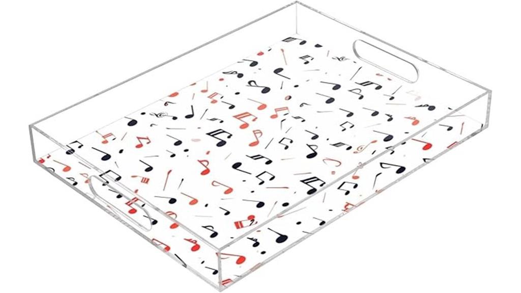 musical themed serving tray
