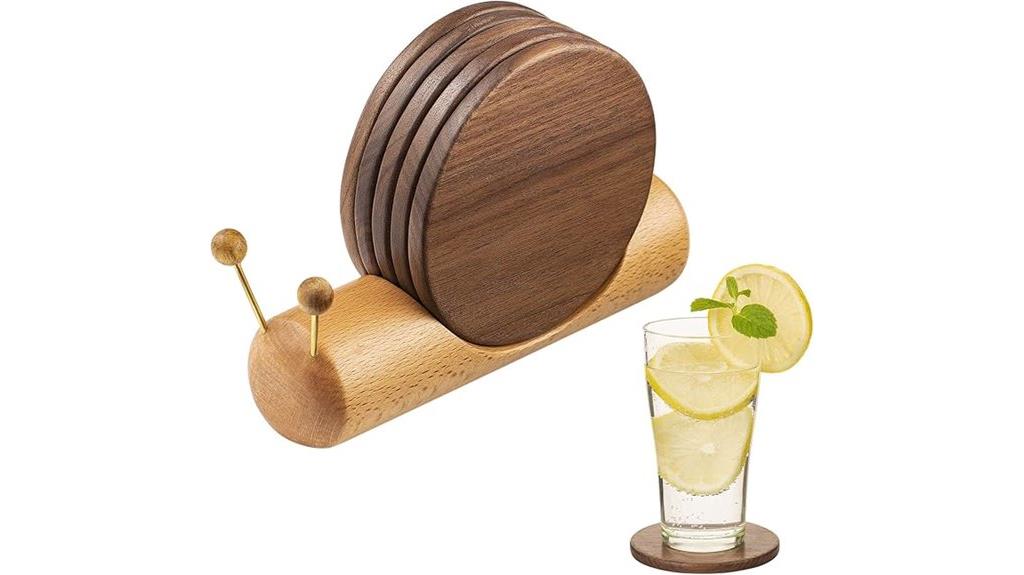 natural acacia wood coasters