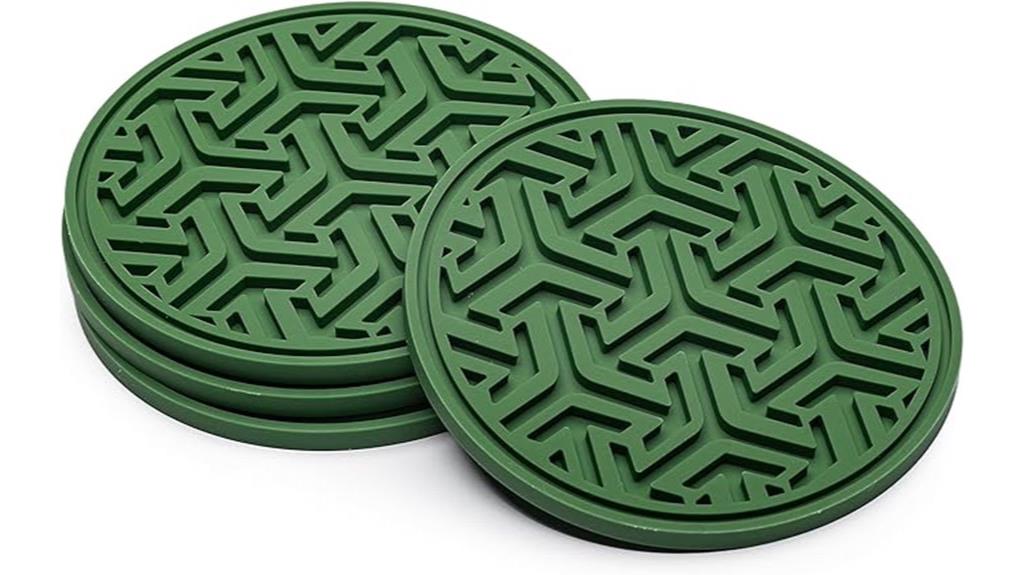 no slip silicone coasters set