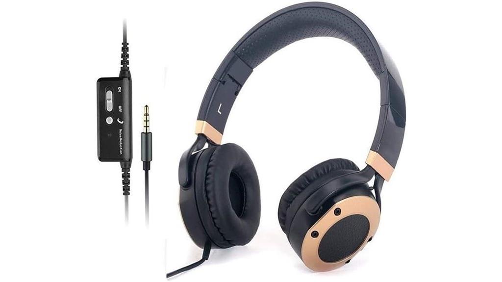 noise cancelling headphones with microphone