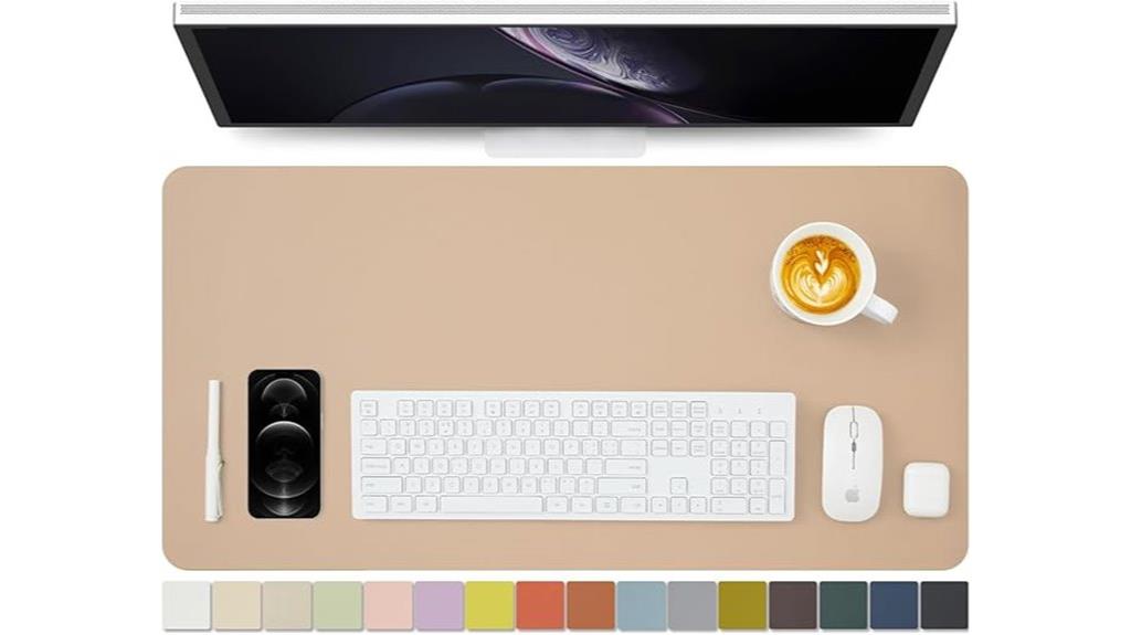 non slip leather desk pad