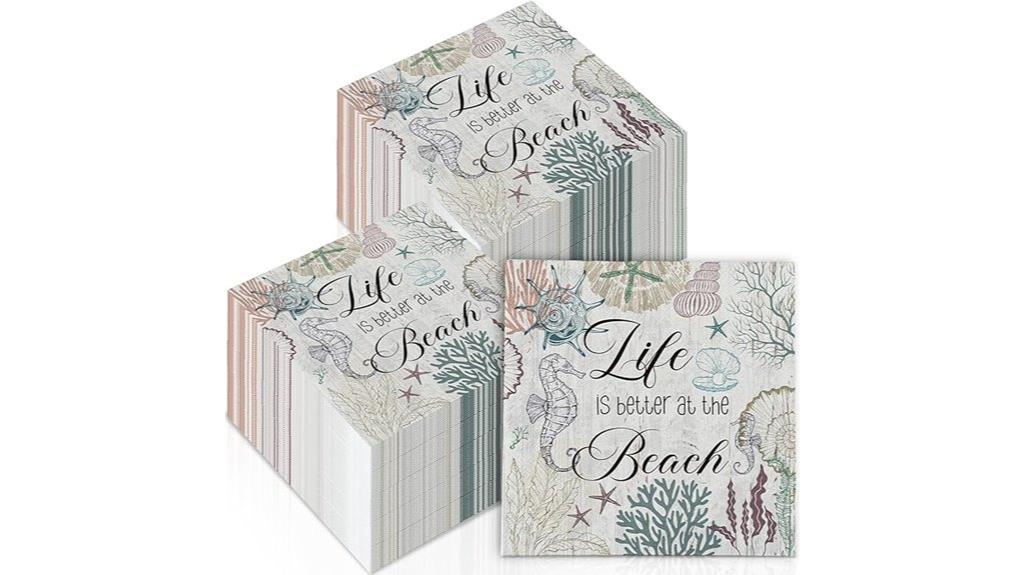 ocean beach cocktail napkins