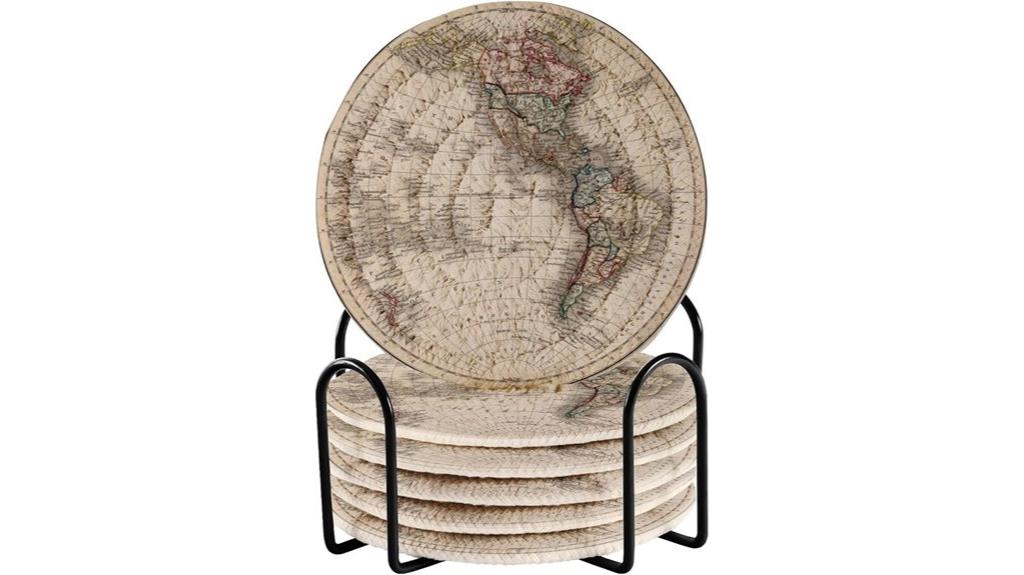 old world map coasters