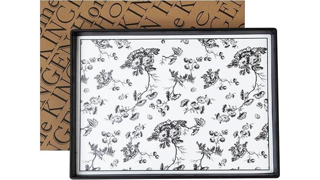 orange decorative coffee tray