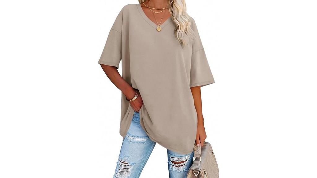 oversized v neck tee