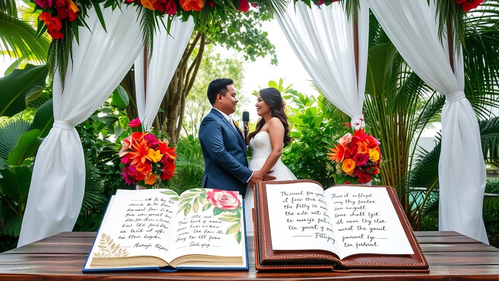 personalized bilingual wedding vows