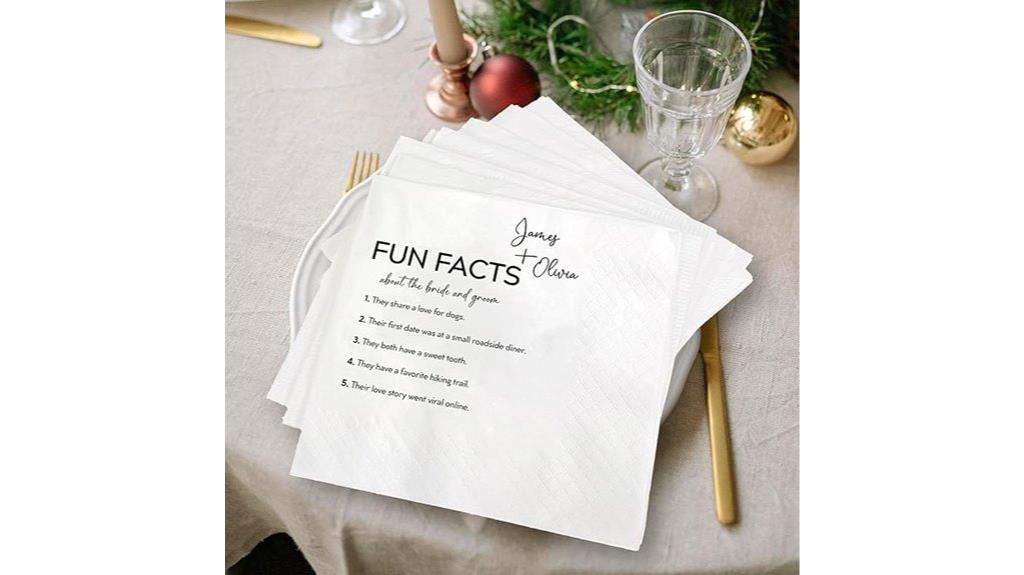 personalized cocktail wedding napkins