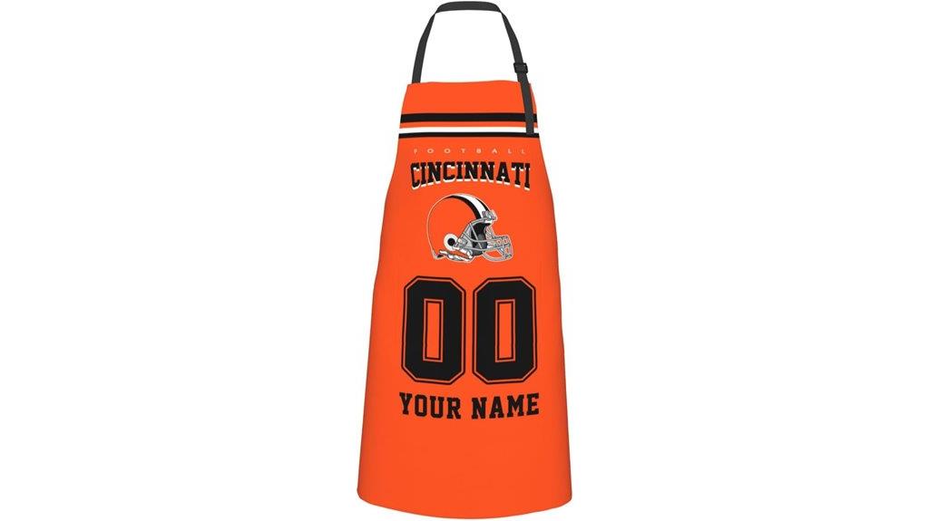 personalized football apron pockets
