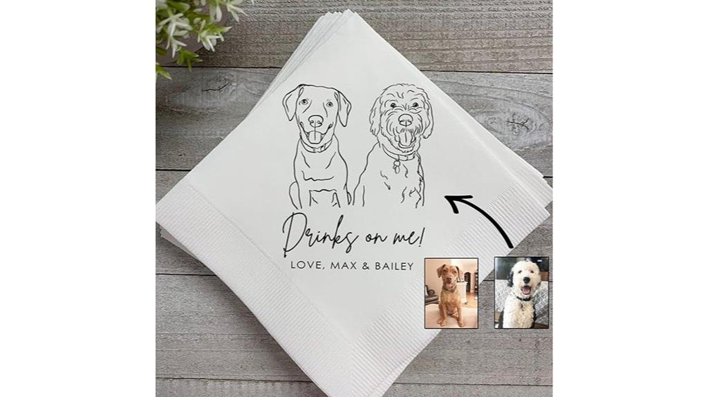personalized pet themed napkins