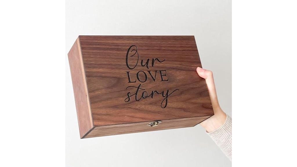 personalized walnut love box