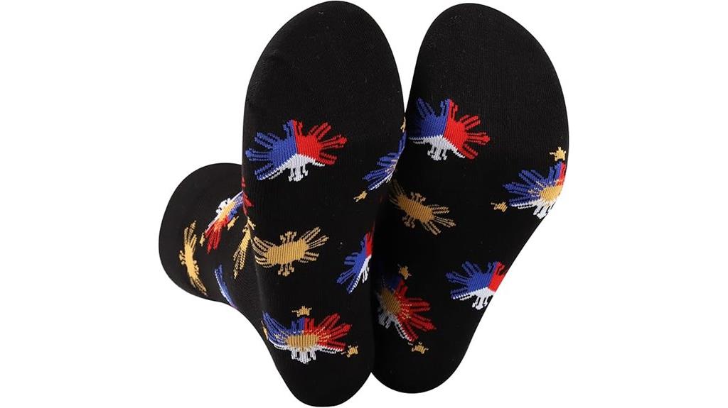 philippine flag themed socks