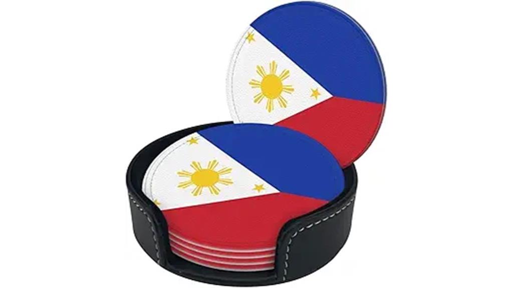 philippines flag coaster set