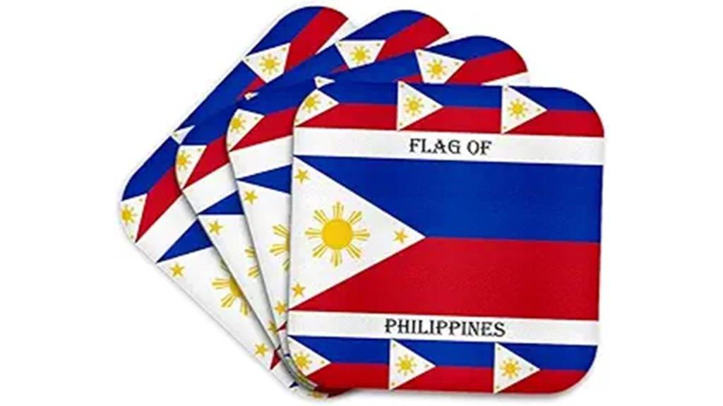philippines flag coaster set