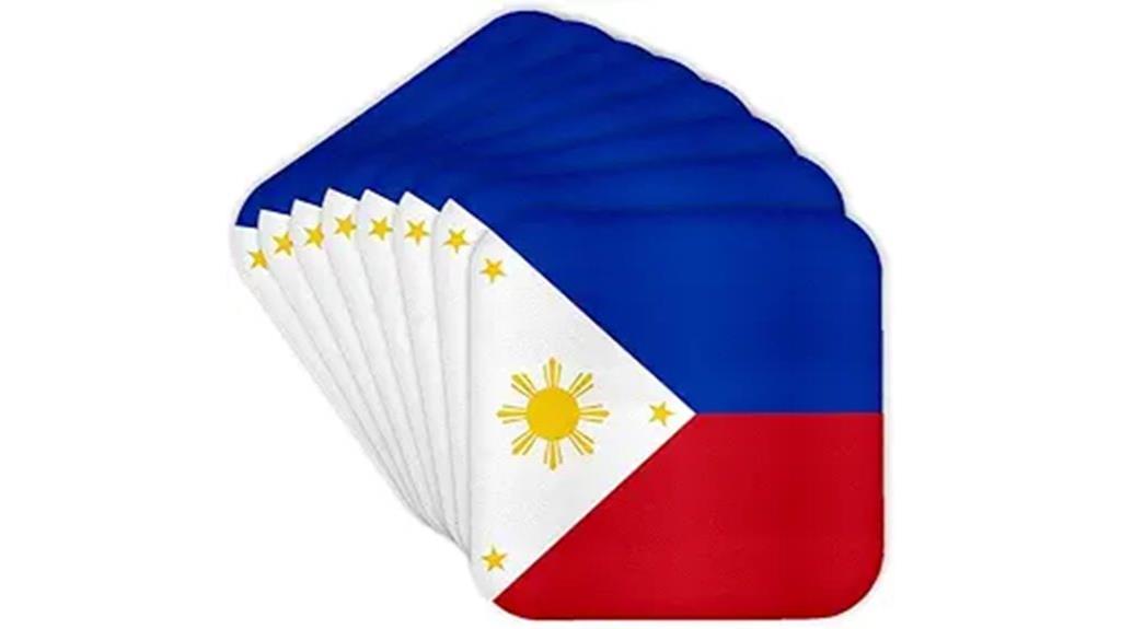 philippines flag coasters set