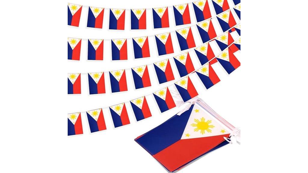 philippines flag pennant banner