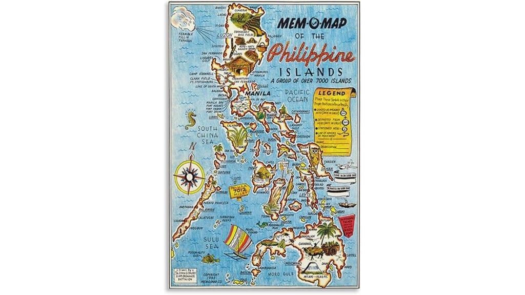 philippines pictorial map art