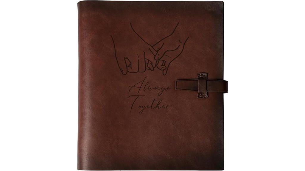 photo album with writing
