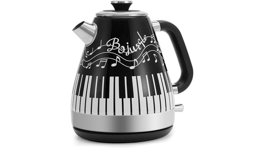 piano keys electric kettle