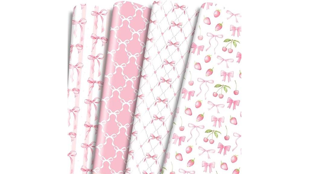 pink bow gift wrap