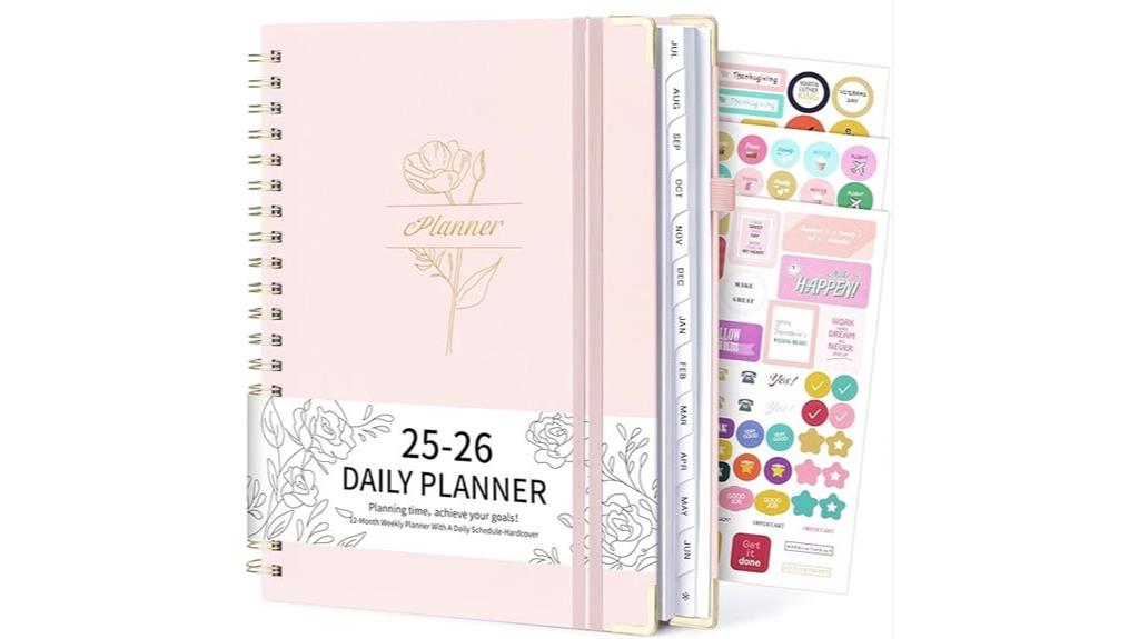 pink hardcover a4 planner