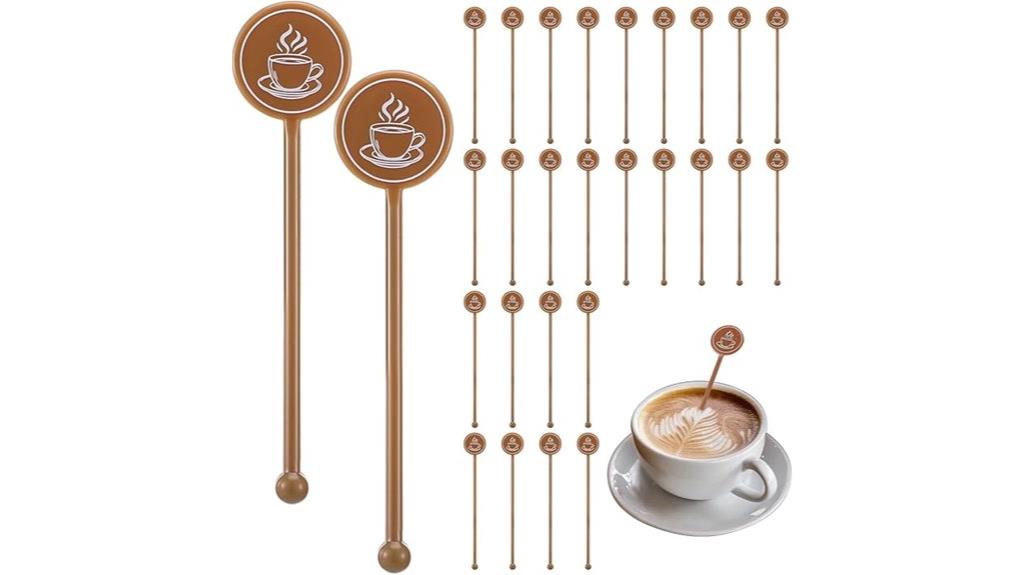plastic coffee stirrer set