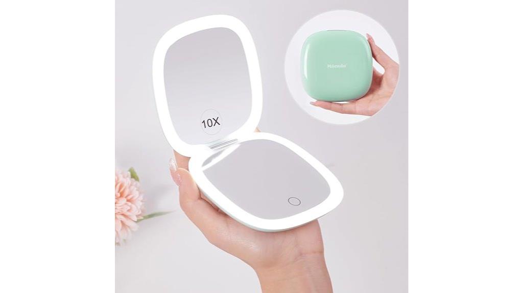 portable magnifying makeup mirror