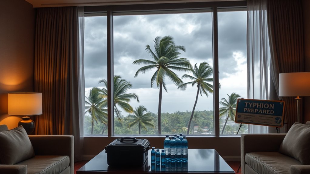 prepare accommodation for typhoon