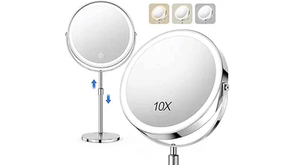 rechargeable adjustable makeup mirror