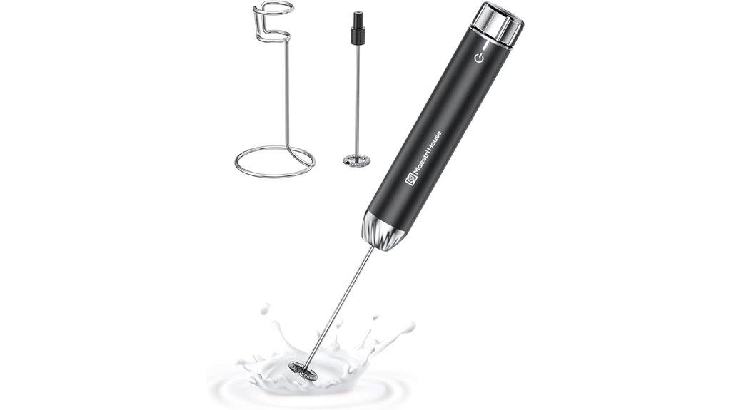 rechargeable milk frother control