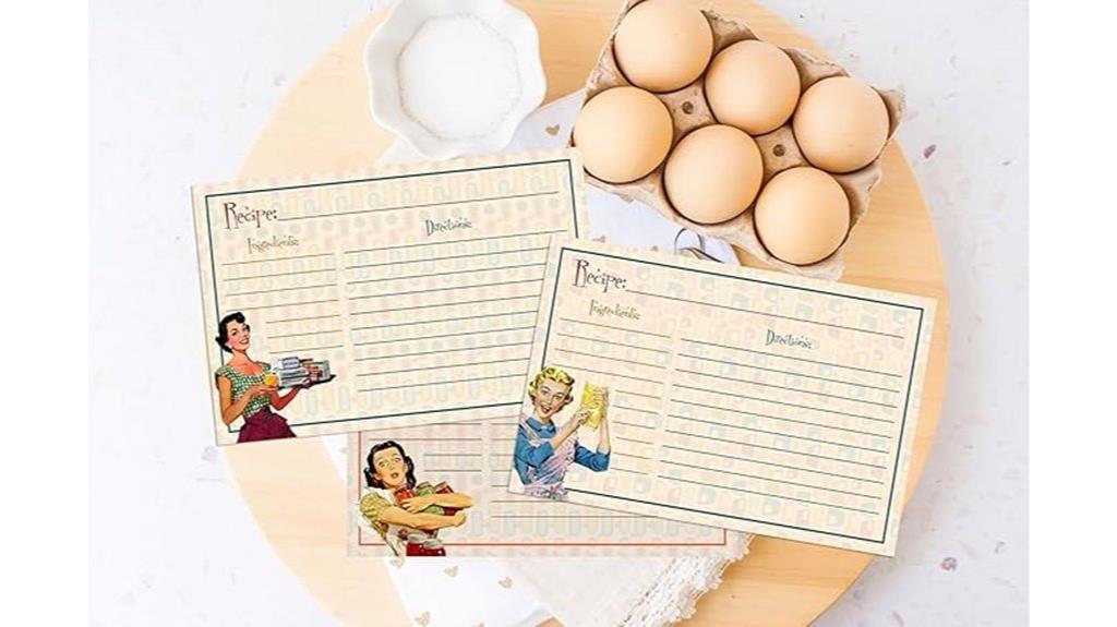 retro housewife recipe cards