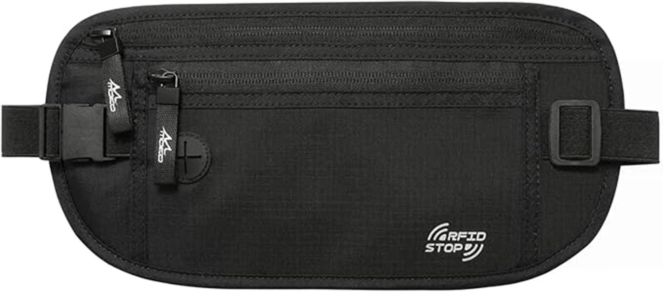 rfid blocking travel money belt