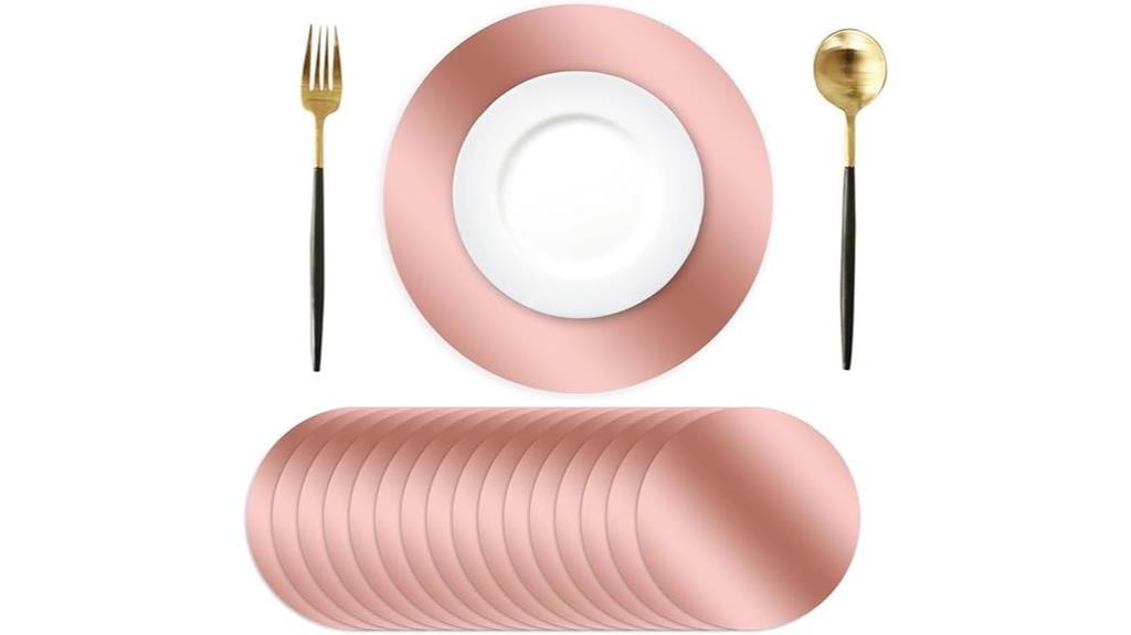 rose gold paper placemats