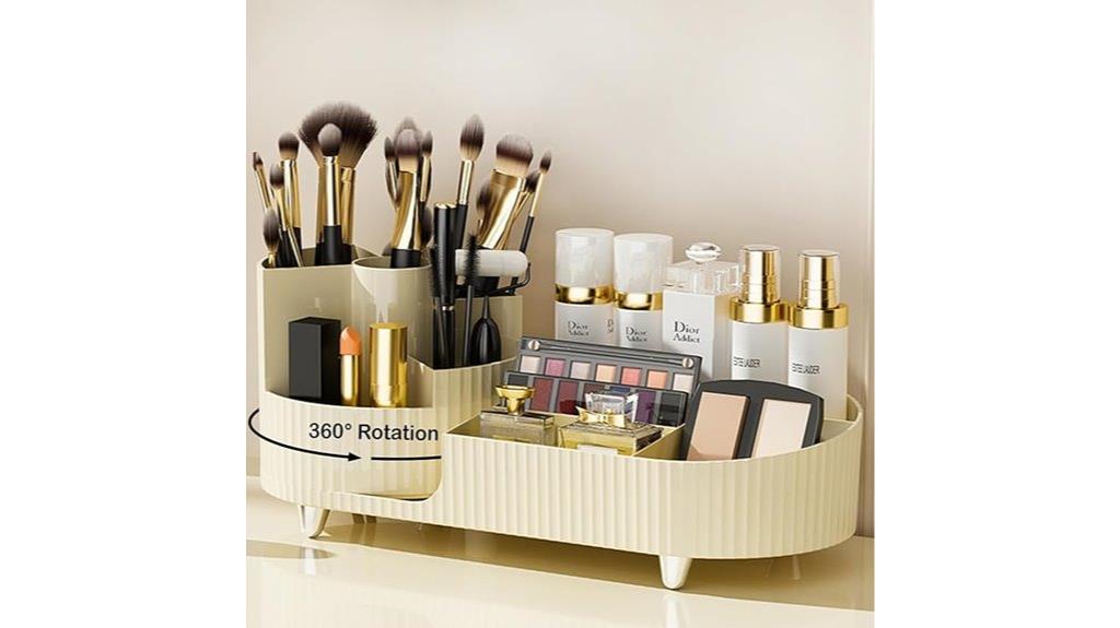 rotating makeup organizer holder