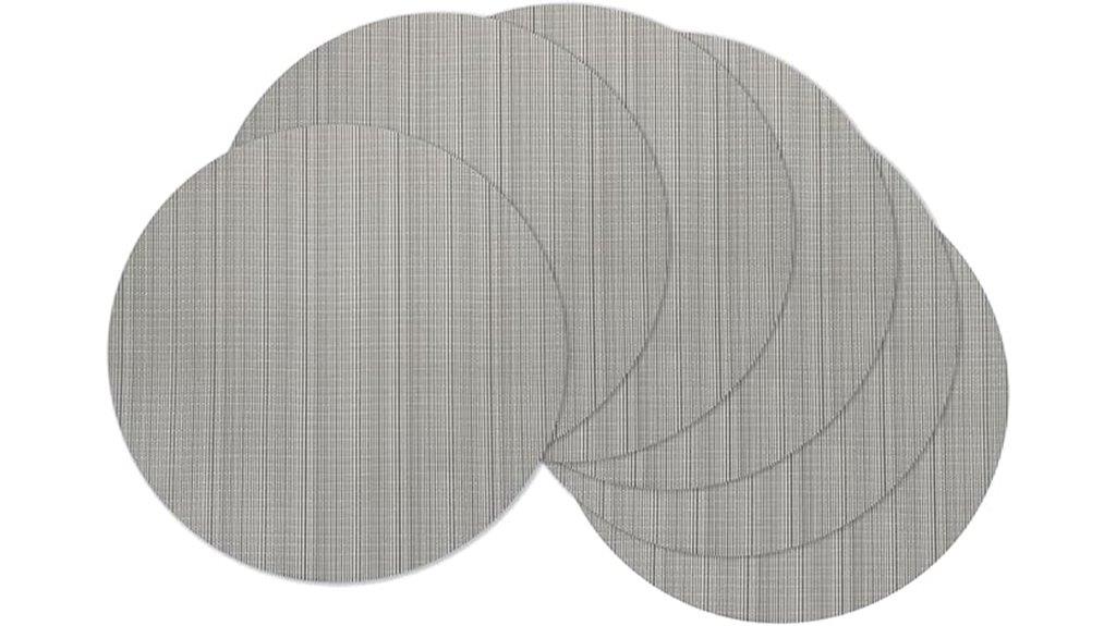 round braided pvc placemats