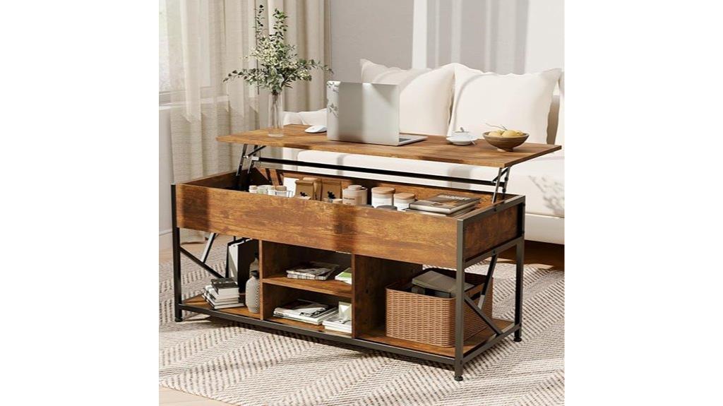 rustic lift top table