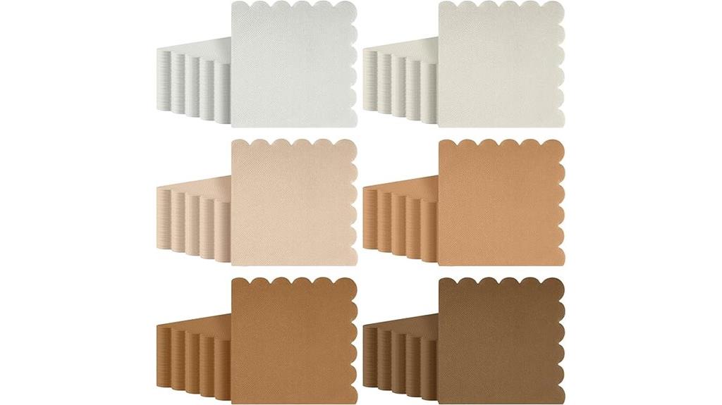 scalloped disposable paper napkins
