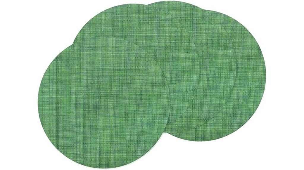 seaweed green braided placemats