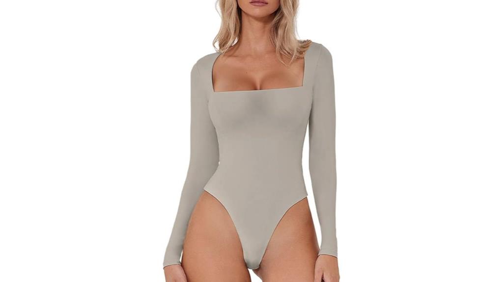 sexy long sleeve bodysuit
